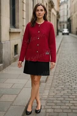 Vintage GEIGER wool jacket, circa 1980s, made in Austria of Reine Schurwolle